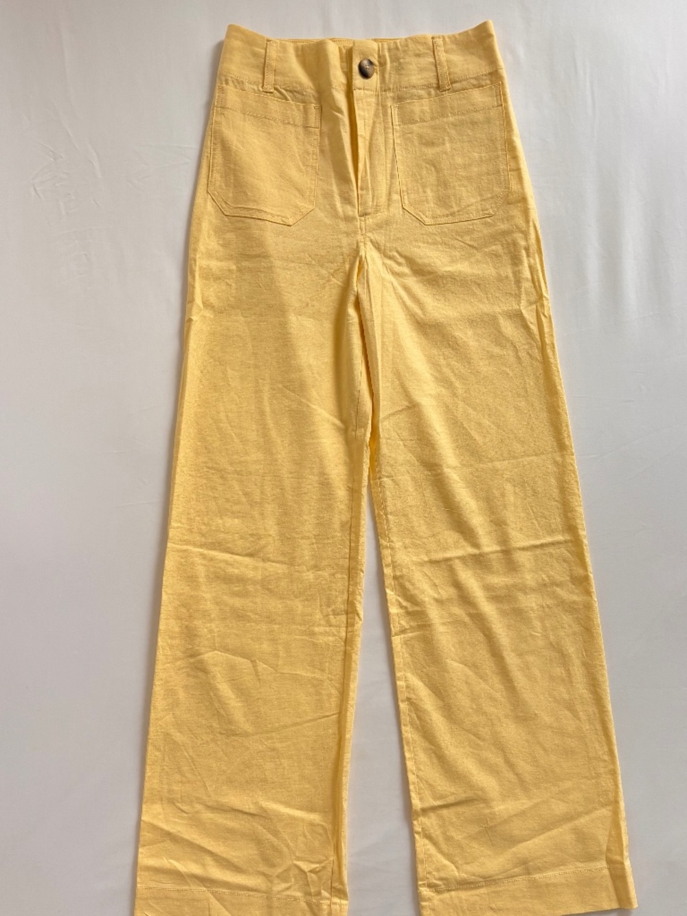 Maeve Anthropologie The Colette Full-Length Wide-Leg Pants | Size 27 | Butter Ye